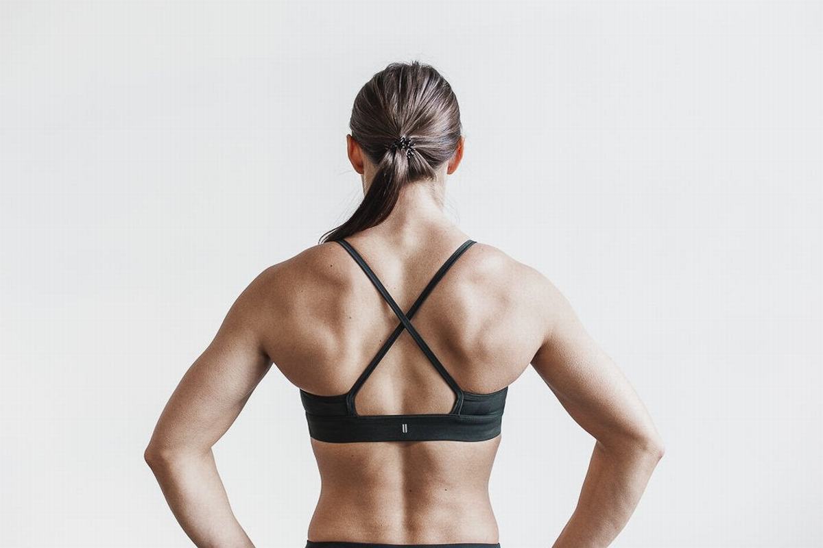 Nobull High-Neck Women's Sports Bras Black | Australia (DW8732)